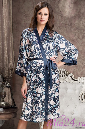 Халат длинный шелковый Mia-Amore "Emilia" 5969