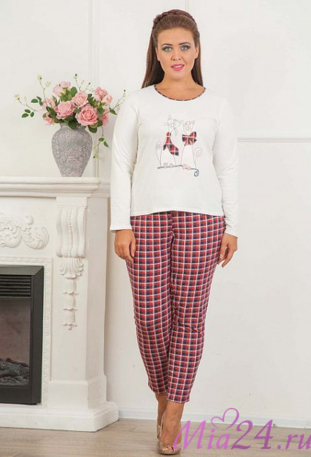 387 Пижама женская "Cleo" красный