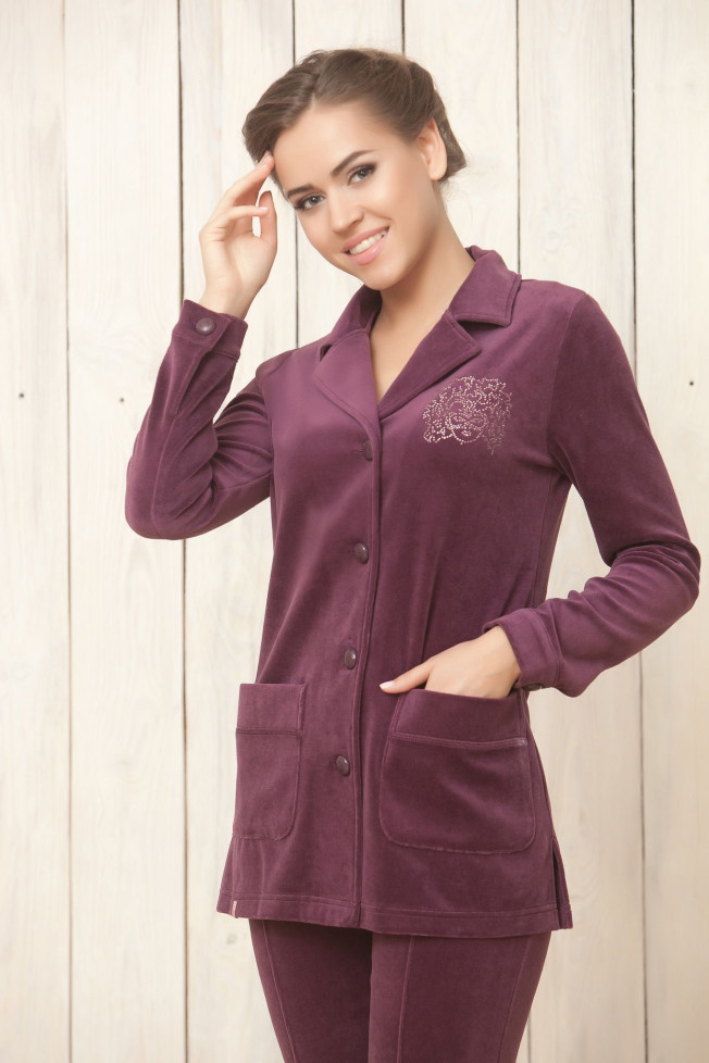 1401 Костюм из велюра Enjoy сиреневый