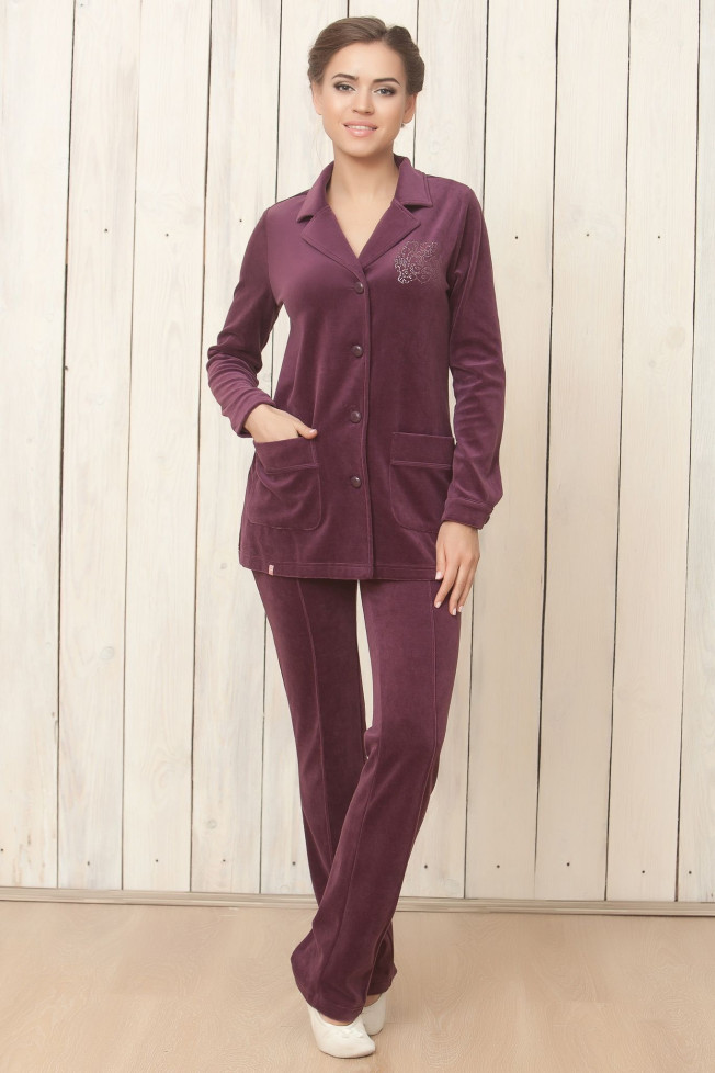 1401 Костюм из велюра Enjoy сиреневый