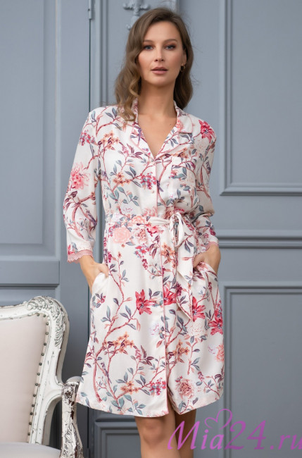  Халат на пуговицах женский Mia-Mella "Paradise" 6407