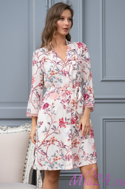  Халат на пуговицах женский Mia-Mella "Paradise" 6407