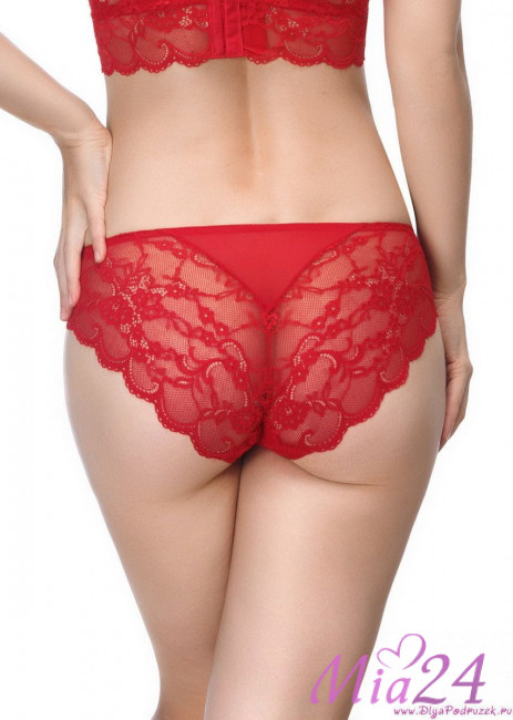 Кружевные трусики-слип Mioocchi "Wanda" 7611 красный Кружевные трусики-слип Mioocchi "Wanda" 7611 красный
