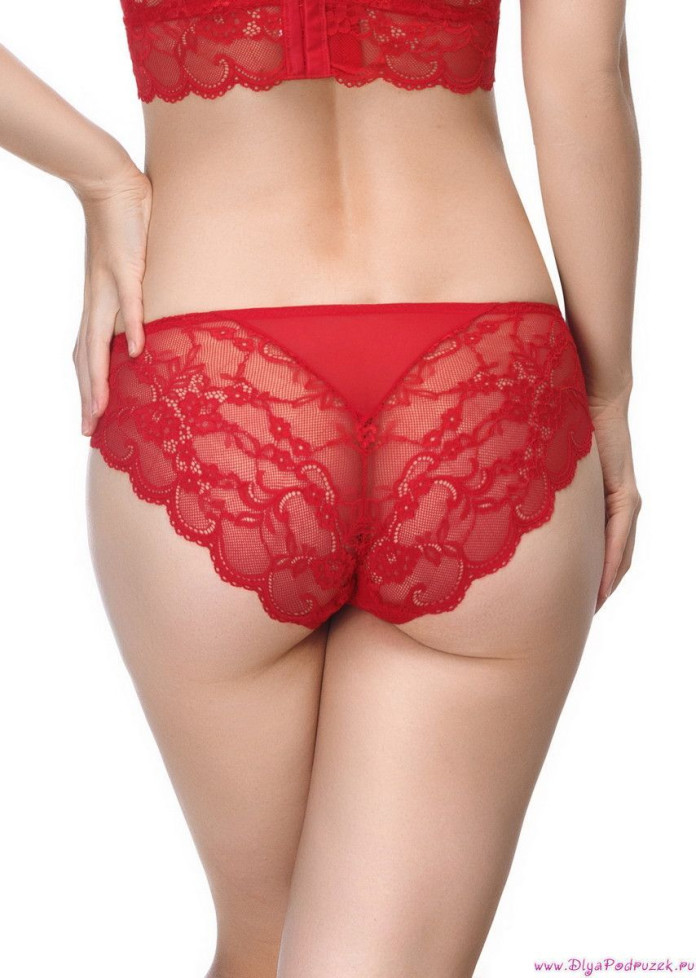 Кружевные трусики-слип Mioocchi "Wanda" 7611 красный