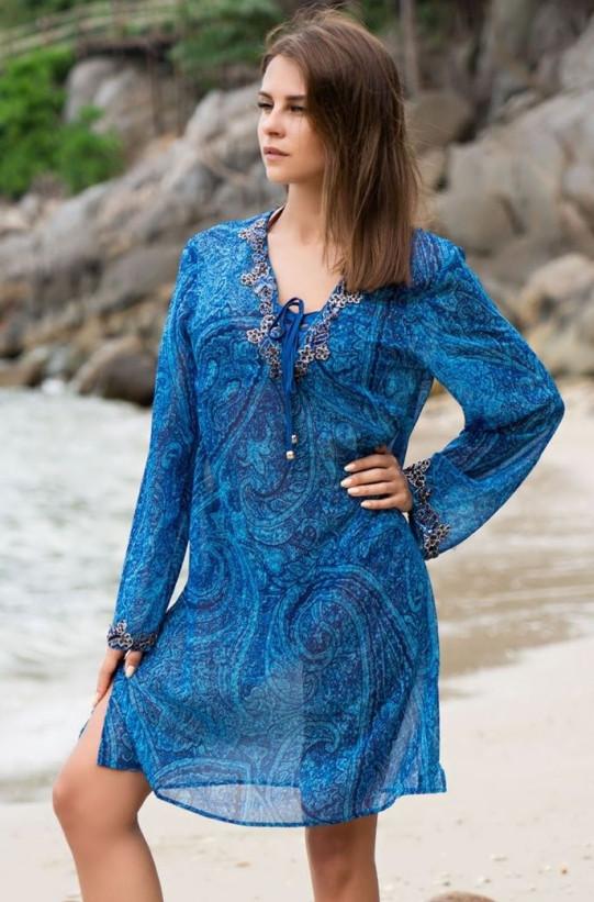 Туника пляжная из шифона Mia-Amore "Piviera" 8254