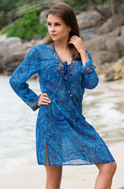 Туника пляжная из шифона Mia-Amore "Piviera" 8254