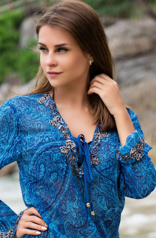 Туника пляжная из шифона Mia-Amore "Piviera" 8254