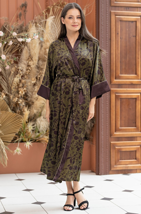 Халат длинный шелковый для женщин Mia-Amore "Electra" 4019