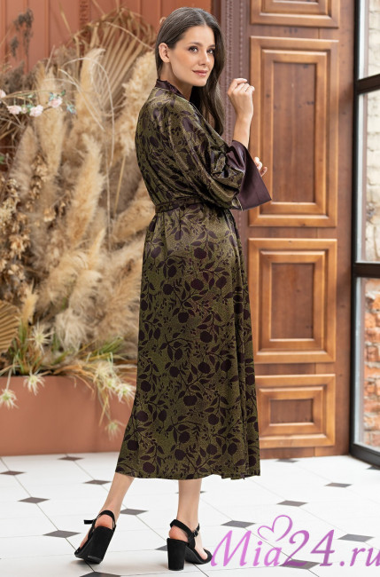 Халат длинный шелковый для женщин Mia-Amore "Electra" 4019