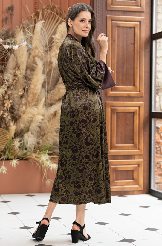 Халат длинный шелковый для женщин Mia-Amore "Electra" 4019