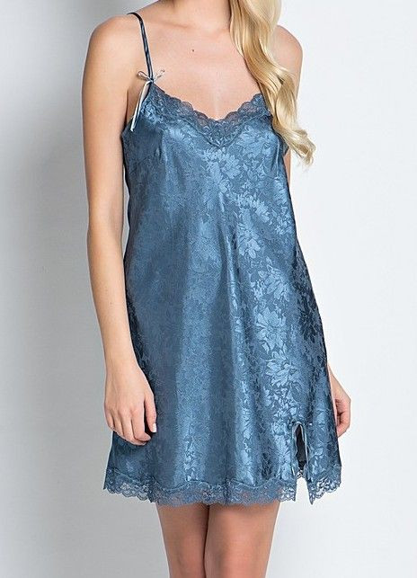 Сорочка женская из жаккарда Mia-Mia "Anabel" 17110 серо-голубой