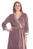 Халат велюровый женский Весталия 3774 кофейный Халат велюровый женский Весталия 3774 кофейный