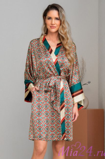 Халат женский шелковый Mia-Amore "Brianna" 4333