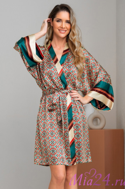 Халат женский шелковый Mia-Amore "Brianna" 4333