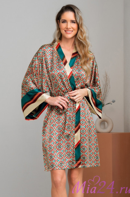 Халат женский шелковый Mia-Amore "Brianna" 4333