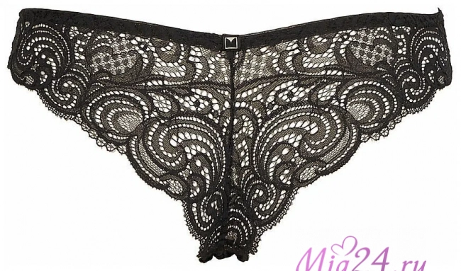 Кружевные трусы-бразильяна Lormar "Frizzante" черный  
