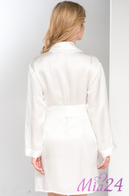 Халат женский шелковый Mia-Mia "Brezza" 15007 молочный