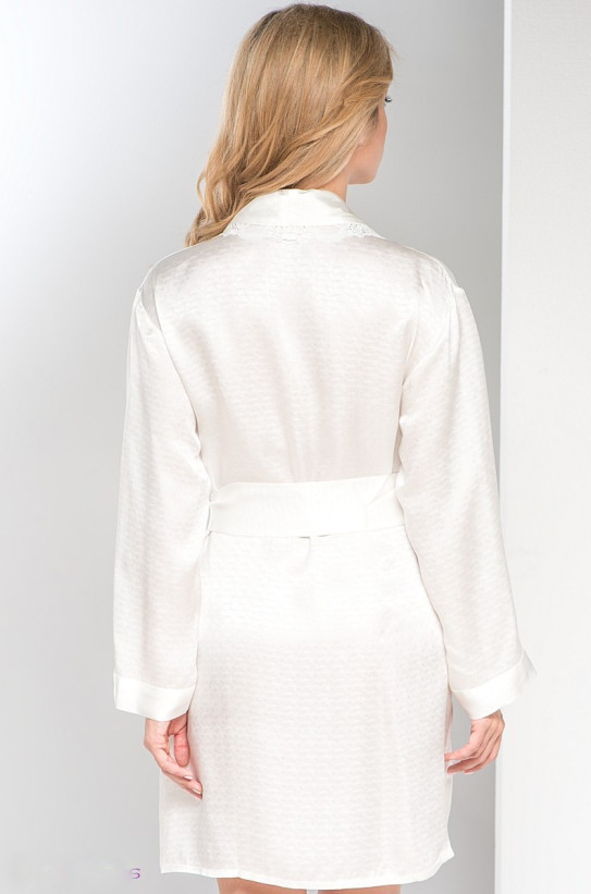 Халат женский шелковый Mia-Mia "Brezza" 15007 молочный