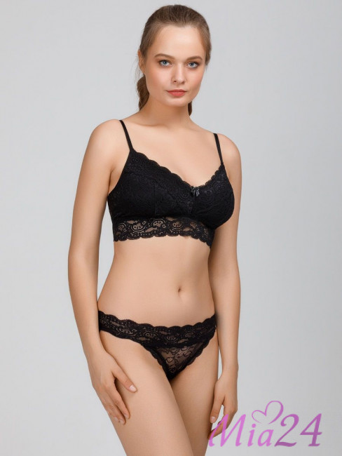 Кружевные трусики-слип Amelie "Nina" 1009-2 черный