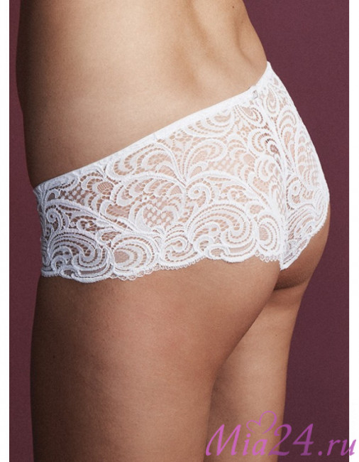 Кружевные трусы-бразильяна Lormar "Frizzante" белый