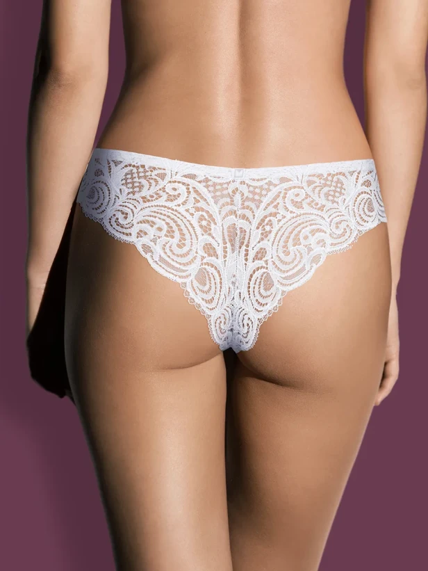 Кружевные трусы-бразильяна Lormar "Frizzante" белый