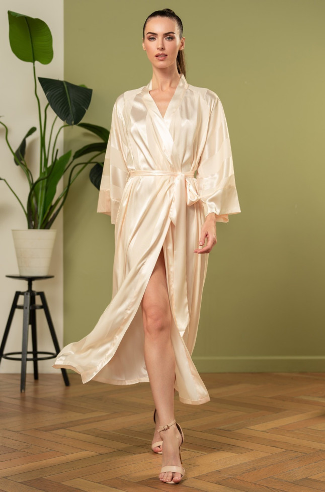 Халат длинный женский Mia-Amore "Ilona"(Илона) 7549 шампань