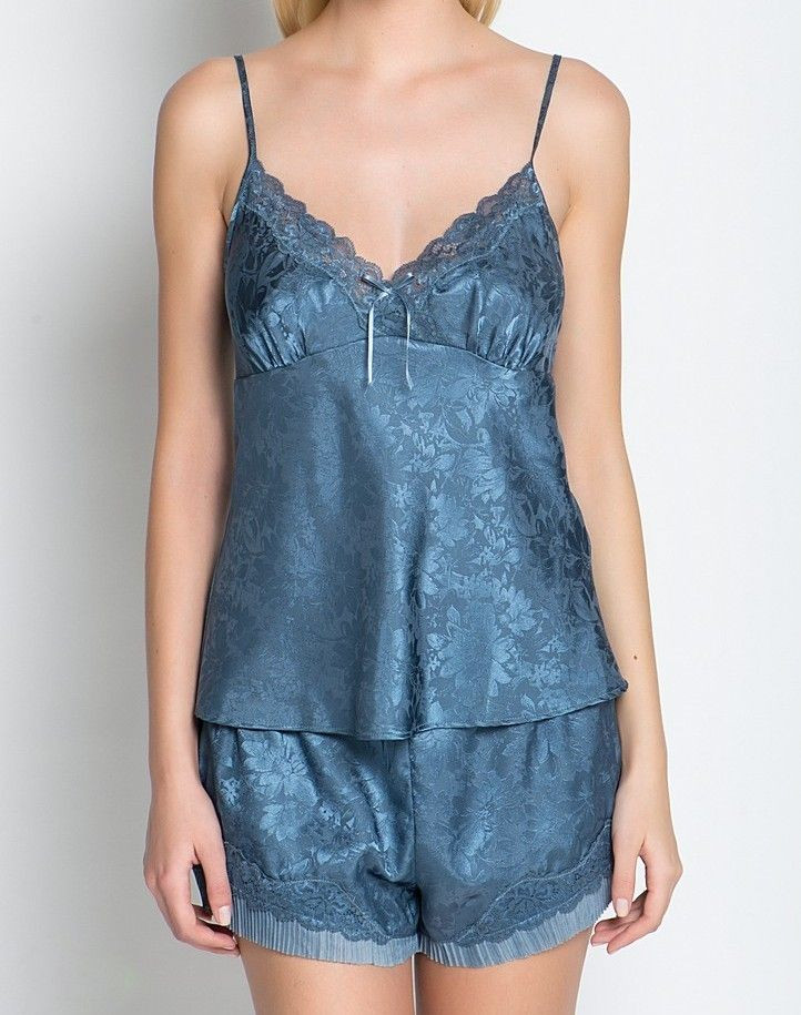 Пижама женская из жаккарда Mia-Mia "Anabel" 17112 серо-голубой