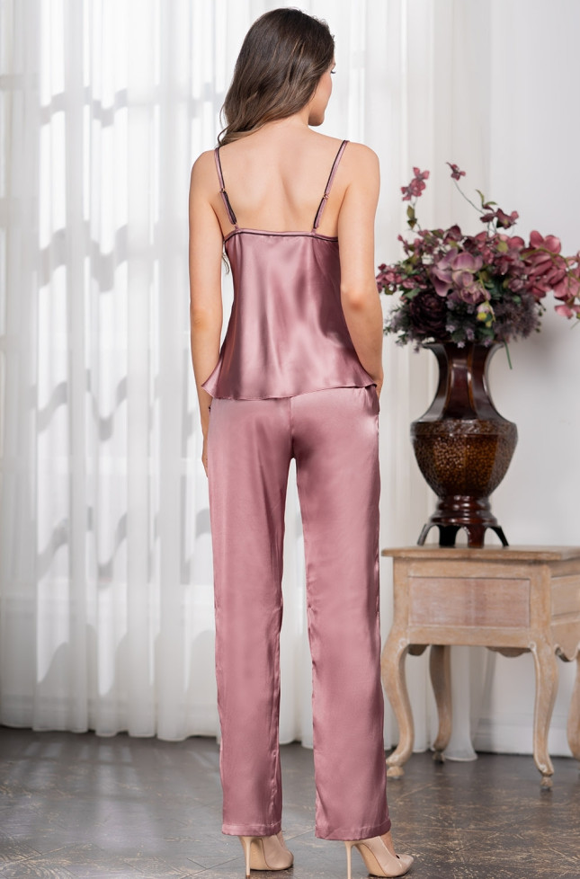 Комплект-тройка домашний шелковый Mia-Amore "Olivia" 3645 античная роза