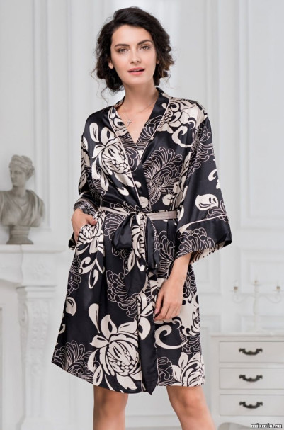 Халат женский Mia-Amore "Da Vinci" 8443 черный 