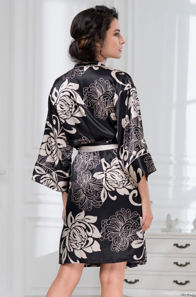 Халат женский Mia-Amore "Da Vinci" 8443 черный 