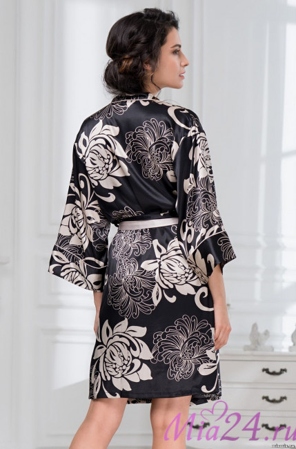 Халат женский Mia-Amore "Da Vinci" 8443 черный Халат женский Mia-Amore "Da Vinci" 8443 черный