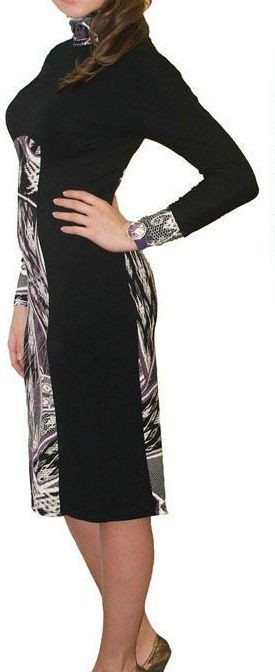 Платье трикотажное женское с длинным рукавом Серебряная ладья 1012 