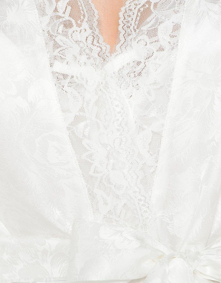 Халат шелковый Mia-Mia "Amely" 5703 белый