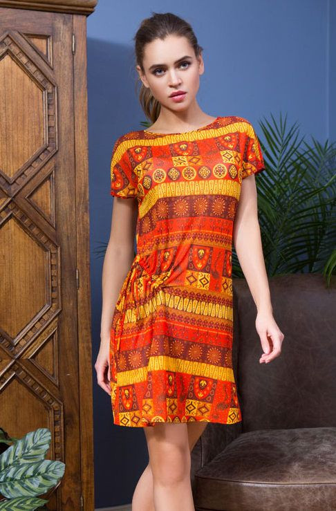 Туника пляжная женская Mia-Mia "Adelin" 19211 оранжевый