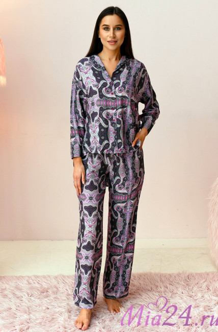 Комплект домашний женский с брюками Mia-Mia "Alba"16505  Комплект домашний женский с брюками Mia-Mia "Alba"16505