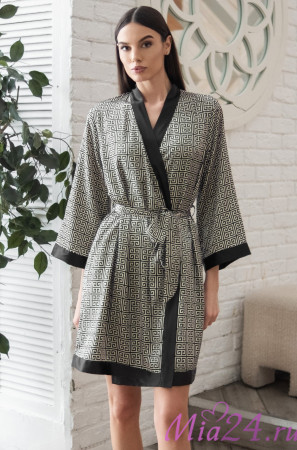 Халат женский шелковый Mia-Amore "Jadore" 4083