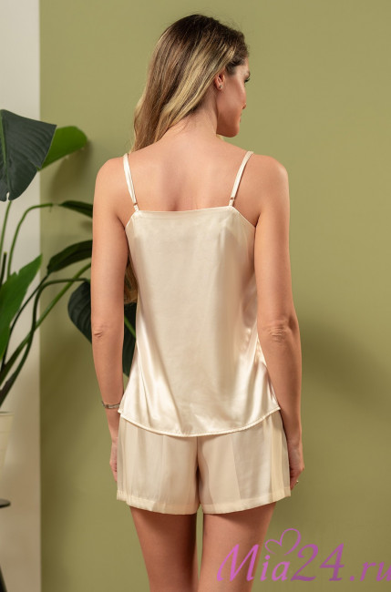 Пижама женская с шортами Mia-Amore "Ilona" 7542 шампань Пижама женская с шортами Mia-Amore "Ilona" 7542 шампань