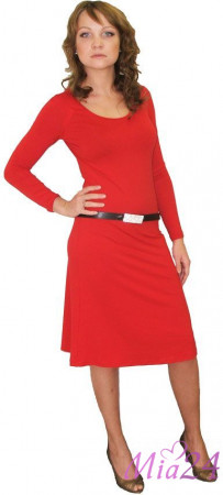 Платье трикотажное женское из вискозы Серебряная ладья 1010 красный