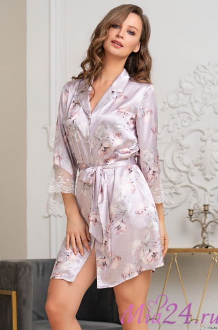 Халат на пуговицах женский шелковый Mia-Amore "Seline" 3717 Халат на пуговицах женский шелковый Mia-Amore "Seline" 3717