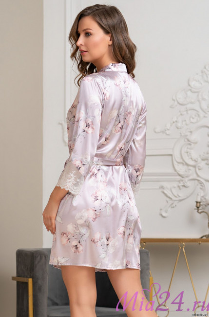 Халат на пуговицах женский шелковый Mia-Amore "Seline" 3717 Халат на пуговицах женский шелковый Mia-Amore "Seline" 3717