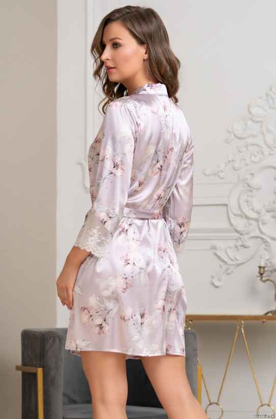 Халат на пуговицах женский шелковый Mia-Amore "Seline" 3717