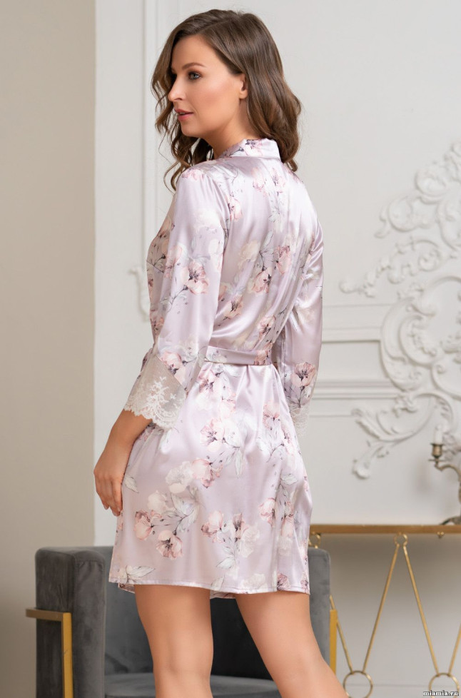 Халат на пуговицах женский шелковый Mia-Amore "Seline" 3717