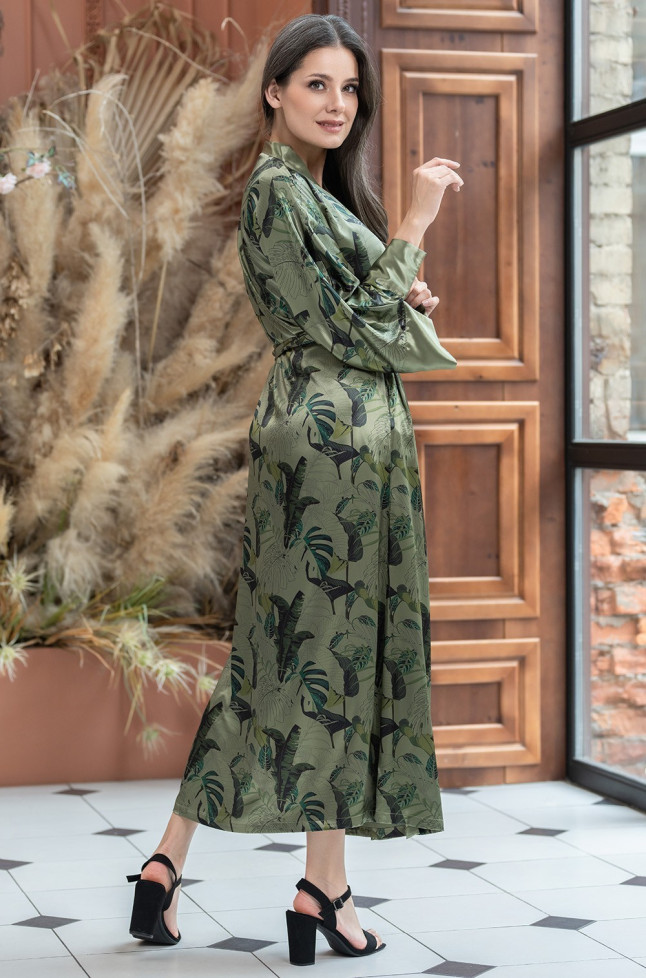 Халат шелковый длинный женский Mia-Amore "Teana" 4009