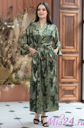 Халат шелковый длинный женский Mia-Amore "Teana" 4009
