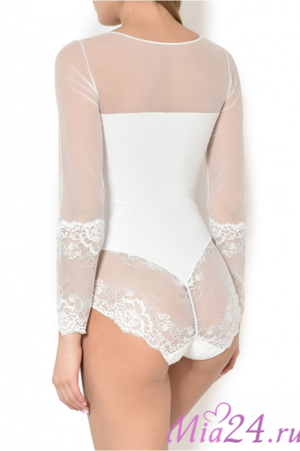Боди женское с длинным рукавом "Greta" Janira 1045266 ivory Боди женское с длинным рукавом "Greta" Janira 1045266 ivory