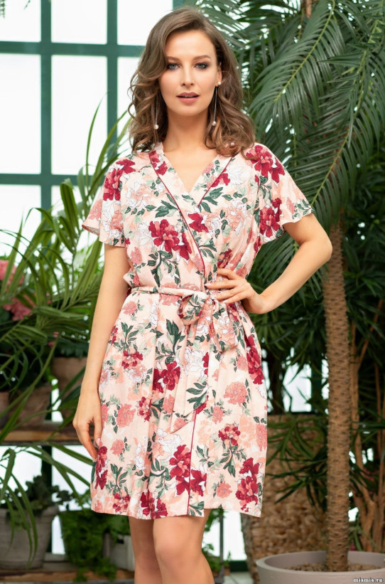 1223 Халат женский "Red pion"