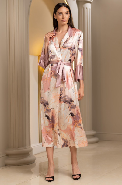 Халат длинный женский Mia-Amore "Peony" 4059