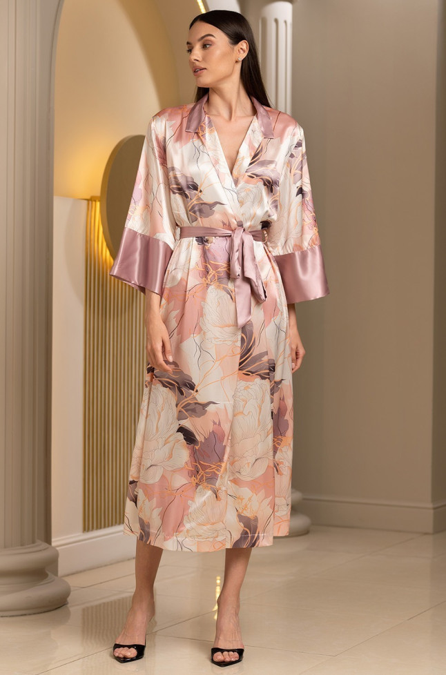 Халат длинный женский Mia-Amore "Peony" 4059