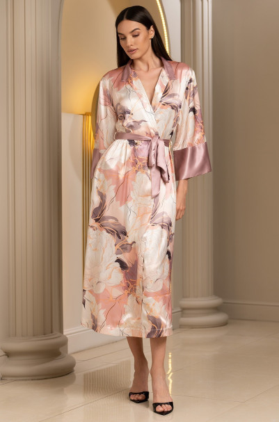 Халат длинный женский Mia-Amore "Peony" 4059