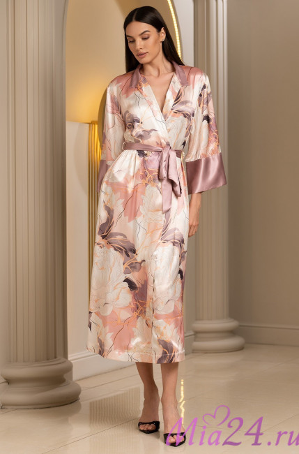 Халат длинный женский Mia-Amore "Peony" 4059 Халат длинный женский Mia-Amore "Peony" 4059